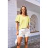 imageGRACE KARIN Womens Puff Sleeve Tops Summer Spring Crewneck Work Shirts Casual Blouse Fashion Outfits Basic Clothes 2025Yellow