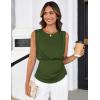 imageGRACE KARIN Womens Summer Tank Top Sleeveless Business Casual Basic Trendy Dressy Work ShirtsArmy Green