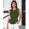 imageGRACE KARIN Womens Summer Tank Top Sleeveless Business Casual Basic Trendy Dressy Work ShirtsArmy Green