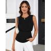 imageGRACE KARIN Womens Summer Tank Top Sleeveless Business Casual Basic Trendy Dressy Work ShirtsBlack