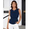 imageGRACE KARIN Womens Summer Tank Top Sleeveless Business Casual Basic Trendy Dressy Work ShirtsNavy Blue