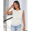 imageGRACE KARIN Womens Summer Tank Top Sleeveless Business Casual Basic Trendy Dressy Work ShirtsWhite