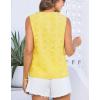 imageGRACE KARIN Womens Summer Tops Dressy Casual Sleeveless V Neck Bow Tie Hollow Out Lace Eyelet Tank Top Blouses ShirtsLight Yellow