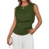 imageGRACE KARIN Womens Summer Tank Top Sleeveless Business Casual Basic Trendy Dressy Work ShirtsArmy Green