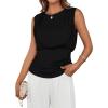 imageGRACE KARIN Womens Summer Tank Top Sleeveless Business Casual Basic Trendy Dressy Work ShirtsBlack