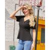 imageGRACE KARIN 2025 Womens Tops Elegant Peplum Top Wrap V Neck Puff Short Sleeve Summer Tops BlouseBlack