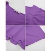 imageGRACE KARIN 2025 Womens Tops Elegant Peplum Top Wrap V Neck Puff Short Sleeve Summer Tops BlousePurple