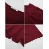 imageGRACE KARIN 2025 Womens Tops Elegant Peplum Top Wrap V Neck Puff Short Sleeve Summer Tops BlouseWine Red