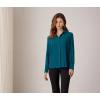 imageGRACE KARIN Womens Button Down Shirt Long Sleeve Classic Collared Work Business Casual Chiffon Blouses TopsPeacock Blue