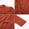 imageGRACE KARIN Womens Satin Silk Blouses Wrap V Neck Shirts Long Sleeve Elegant Tie Waist Office Formal Work Tunic PulloverTopsOrange