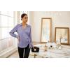 imageGRACE KARIN Womens Satin Silk Blouses Wrap V Neck Shirts Long Sleeve Elegant Tie Waist Office Formal Work Tunic PulloverTopsPurple