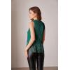 imageGRACE KARIN Sparkly Fringe Tops for Women Sleeveless Crewneck Tassel Sequin Tank Top Glitter Crop Party Shirt Cami OutfitDark Green