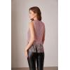 imageGRACE KARIN Sparkly Fringe Tops for Women Sleeveless Crewneck Tassel Sequin Tank Top Glitter Crop Party Shirt Cami OutfitPink