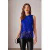 imageGRACE KARIN Sparkly Fringe Tops for Women Sleeveless Crewneck Tassel Sequin Tank Top Glitter Crop Party Shirt Cami OutfitRoyal Blue