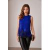 imageGRACE KARIN Sparkly Fringe Tops for Women Sleeveless Crewneck Tassel Sequin Tank Top Glitter Crop Party Shirt Cami OutfitRoyal Blue