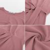 imageGRACE KARIN Womens Cap Sleeve Tops 2025 Summer Tie Waist Crew Neck Elegant Blouse Dressy Casual Work Business ShirtsGray Pink