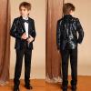 imageGRACE KARIN Boys Sequins Blazers Slim Fit Glitter Suit Jacket Formal Blazer for Party Prom 514 YearsBlack