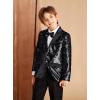 imageGRACE KARIN Boys Sequins Blazers Slim Fit Glitter Suit Jacket Formal Blazer for Party Prom 514 YearsBlack