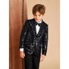 imageGRACE KARIN Boys Sequins Blazers Slim Fit Glitter Suit Jacket Formal Blazer for Party Prom 514 YearsBlack