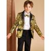 imageGRACE KARIN Boys Sequins Blazers Slim Fit Glitter Suit Jacket Formal Blazer for Party Prom 514 YearsGold