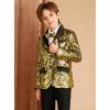 imageGRACE KARIN Boys Sequins Blazers Slim Fit Glitter Suit Jacket Formal Blazer for Party Prom 514 YearsGold