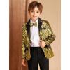 imageGRACE KARIN Boys Sequins Blazers Slim Fit Glitter Suit Jacket Formal Blazer for Party Prom 514 YearsGold