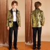 imageGRACE KARIN Boys Sequins Blazers Slim Fit Glitter Suit Jacket Formal Blazer for Party Prom 514 YearsGold
