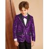 imageGRACE KARIN Boys Sequins Blazers Slim Fit Glitter Suit Jacket Formal Blazer for Party Prom 514 YearsPurple