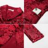 imageGRACE KARIN Boys Sequins Blazers Slim Fit Glitter Suit Jacket Formal Blazer for Party Prom 514 YearsRed