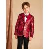 imageGRACE KARIN Boys Sequins Blazers Slim Fit Glitter Suit Jacket Formal Blazer for Party Prom 514 YearsRed