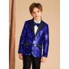 imageGRACE KARIN Boys Sequins Blazers Slim Fit Glitter Suit Jacket Formal Blazer for Party Prom 514 YearsRoyal Blue