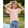 imageGRACE KARIN Girls Double Ruffle Summer Short Sleeve Tee Tops Shirts Size 614Pink