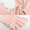 imageGRACE KARIN Girls Double Ruffle Summer Short Sleeve Tee Tops Shirts Size 614Pink