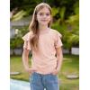 imageGRACE KARIN Girls Double Ruffle Summer Short Sleeve Tee Tops Shirts Size 614Pink