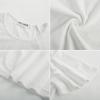 imageGRACE KARIN Girls Double Ruffle Summer Short Sleeve Tee Tops Shirts Size 614White