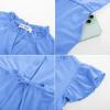 imageGRACE KARIN Girls Jumpsuit Fashion Ruffle Sleeve Drastring Waist Button Front Romper Kids Summer Outfit Size 614Light Blue