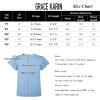 imageGRACE KARIN Girls Knit Short Sleeve TShirts Ruffle Fashion Tops Tees 614YBlue