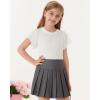 imageGRACE KARIN Girls Knit Short Sleeve TShirts Ruffle Fashion Tops Tees 614YWhite