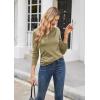 imageGRACE KARIN Womens High Stretchy Long Sleeve Pullover Sweater Blouse TopDark Khaki