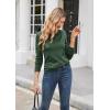 imageGRACE KARIN Womens High Stretchy Long Sleeve Pullover Sweater Blouse TopLight Army Green