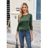 imageGRACE KARIN Womens High Stretchy Long Sleeve Pullover Sweater Blouse TopLight Army Green
