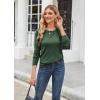 imageGRACE KARIN Womens High Stretchy Long Sleeve Pullover Sweater Blouse TopLight Army Green