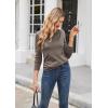 imageGRACE KARIN Womens High Stretchy Long Sleeve Pullover Sweater Blouse TopLight Coffee