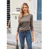 imageGRACE KARIN Womens High Stretchy Long Sleeve Pullover Sweater Blouse TopLight Coffee