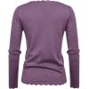 imageGRACE KARIN Womens High Stretchy Long Sleeve Pullover Sweater Blouse TopPurple