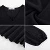 imageGRACE KARIN Womens Lantern Long Sleeve Tops Work Blouse T Shirts V Neck Business Casual OutfitsBlack