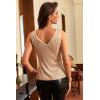 imageGRACE KARIN Womens Tank Tops Crew Neck Sleeveless Sequin Top Backless Sparkle Shimmer Party Glitter ShirtsGold