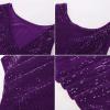 imageGRACE KARIN Womens Tank Tops Crew Neck Sleeveless Sequin Top Backless Sparkle Shimmer Party Glitter ShirtsPurple