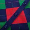 imageWomens Argyle Preppy Cardigan Sweater Casual V neck Button Down Knit Cardigan Color Block Shrugs S2XLRed Green Blue