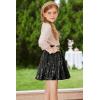 imageGRACE KARIN Girls Sequin Skirt Elastic Waist Sparkle Pleated Skirt for Party 514YBlack